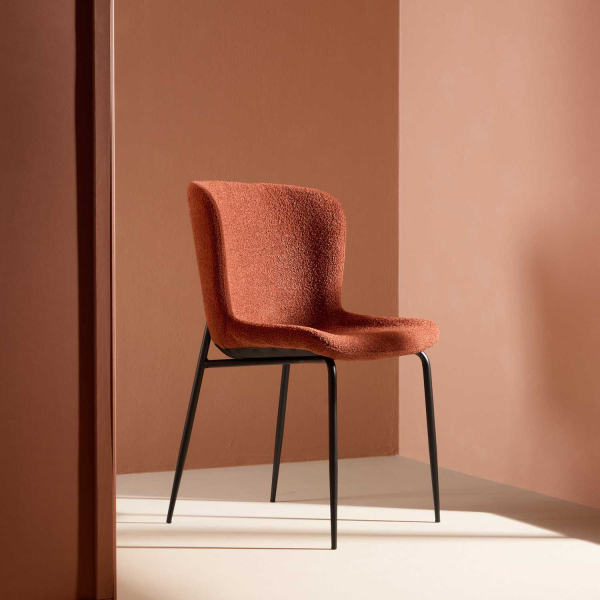 Chaise en métal et tissu bouclette Modesto (Lot de 2) - VENTURE HOME