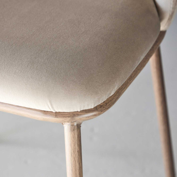 Chaise en métal et velours Edina (Lot de 2) - 7