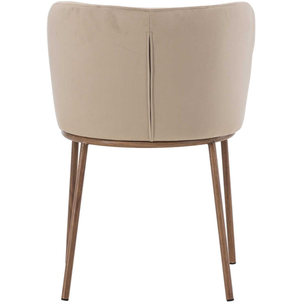 Chaise en métal et velours Edina (Lot de 2) - 219