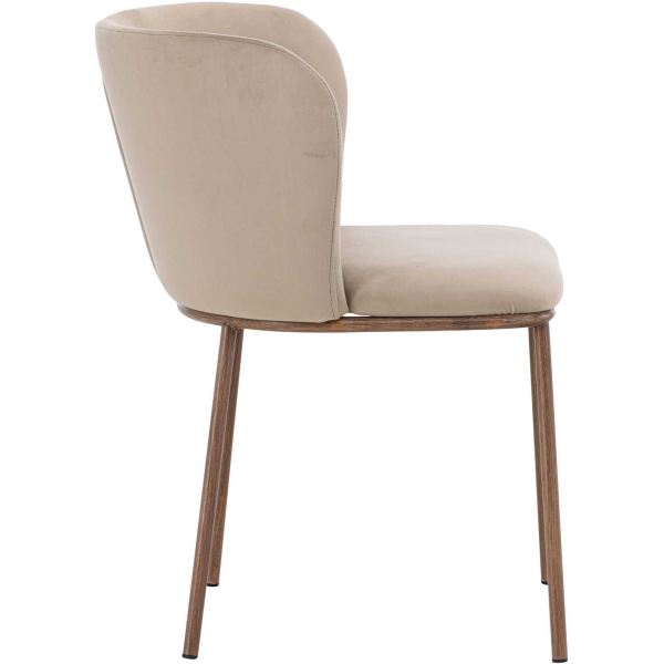 Chaise en métal et velours Edina (Lot de 2) - 5