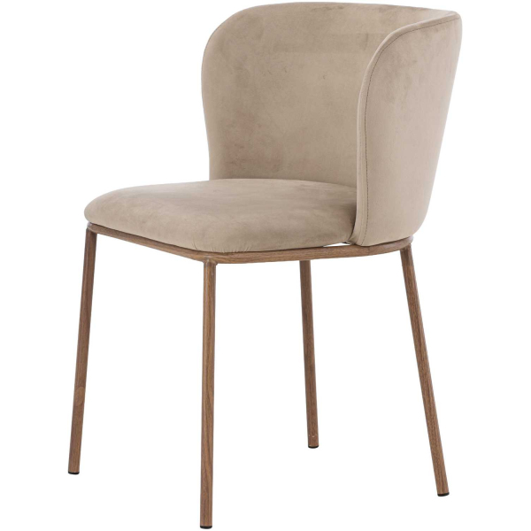 Chaise en métal et velours Edina (Lot de 2) - 6