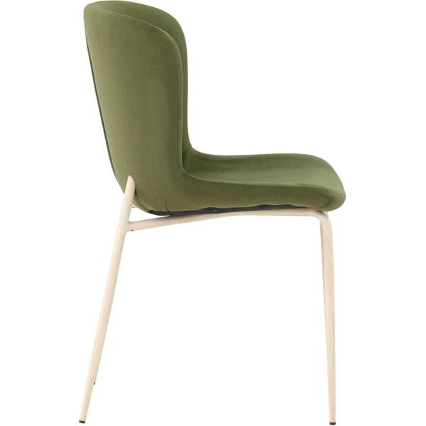 Chaise en métal et velours Modesto (Lot de 2) - VEN-1075