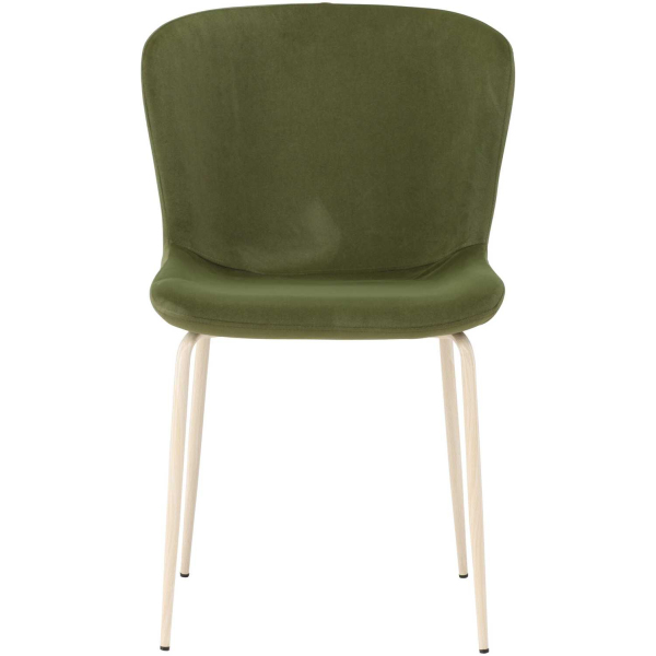 Chaise en métal et velours Modesto (Lot de 2) - 339