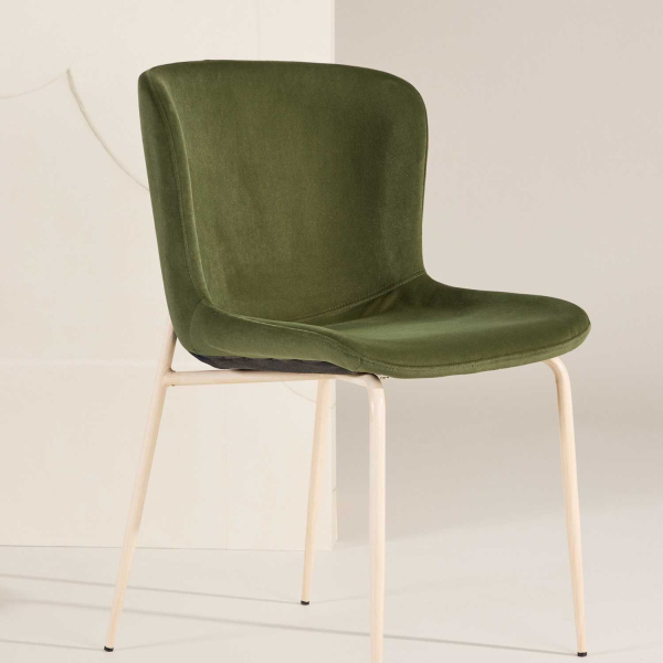 Chaise en métal et velours Modesto (Lot de 2) - VENTURE HOME