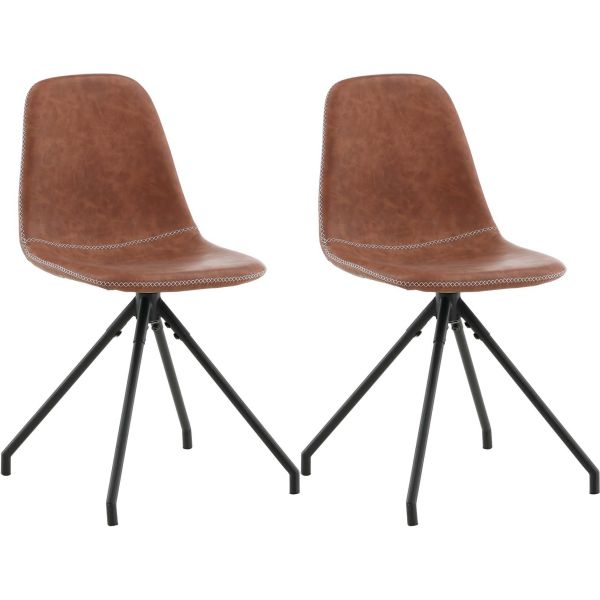 Chaise pivotante en polyuréthane Polar (Lot de 2)