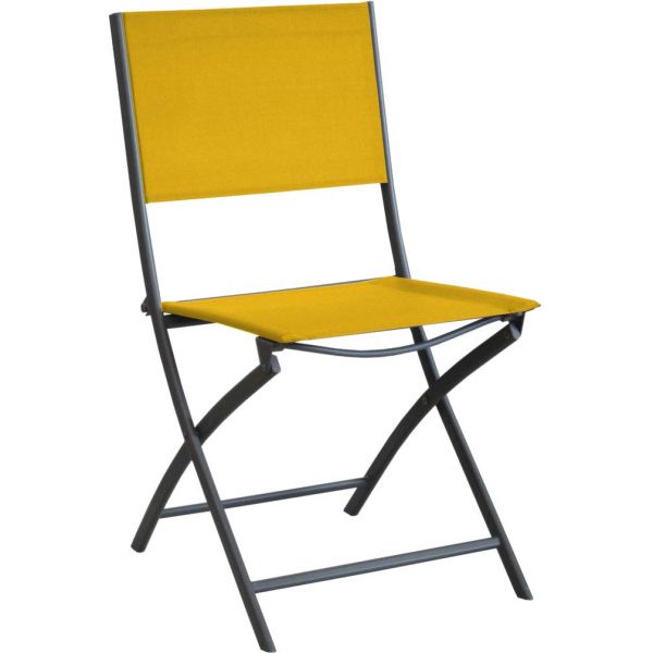 Chaise pliante en acier et toile Dream (Lot de 4) - PRL-1253