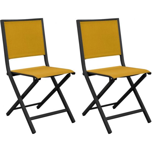 Chaise pliante en aluminium Ida (Lot de 2)