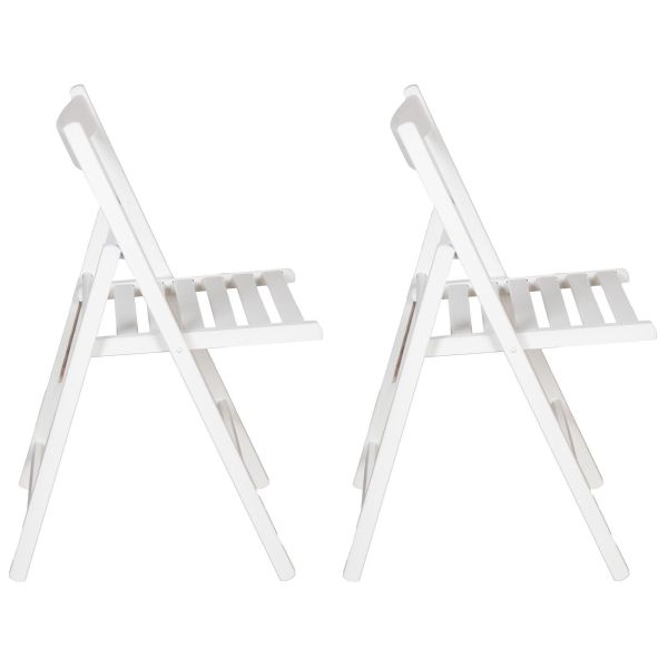 Chaise pliante en bois (Lot de 2)