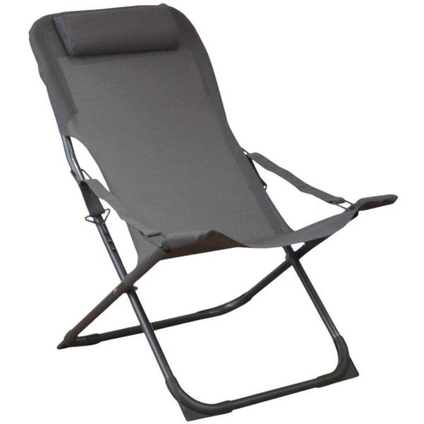 Chaise relax en acier et toile Easy