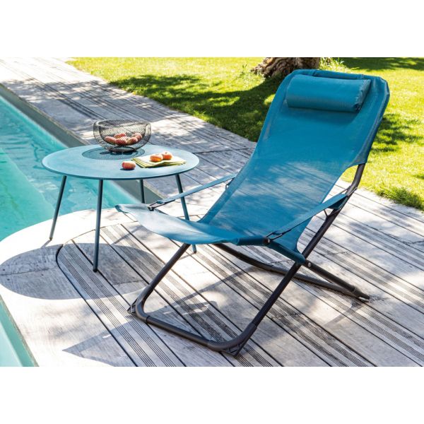 Chaise relax en acier et toile Easy (Lot de 2) - 129
