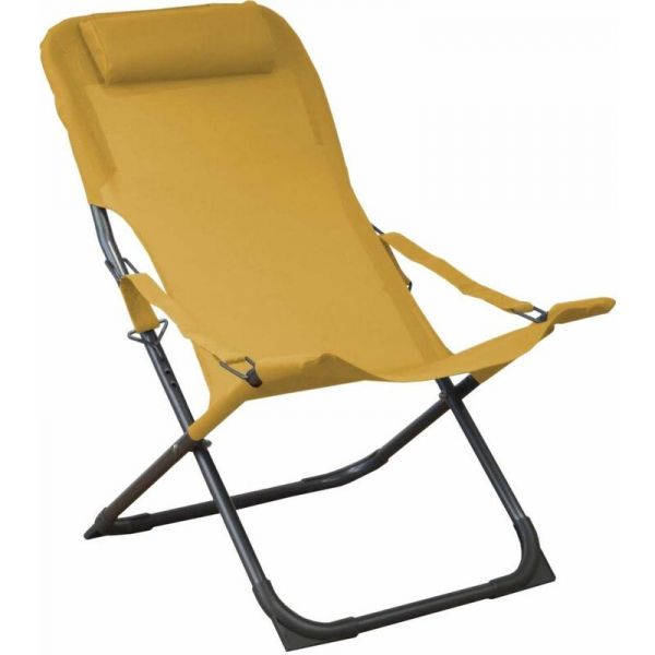 Chaise relax en acier et toile Easy (Lot de 2) - PRL-0992