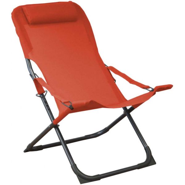 Chaise relax en acier et toile Easy (Lot de 2) - PRL-0991
