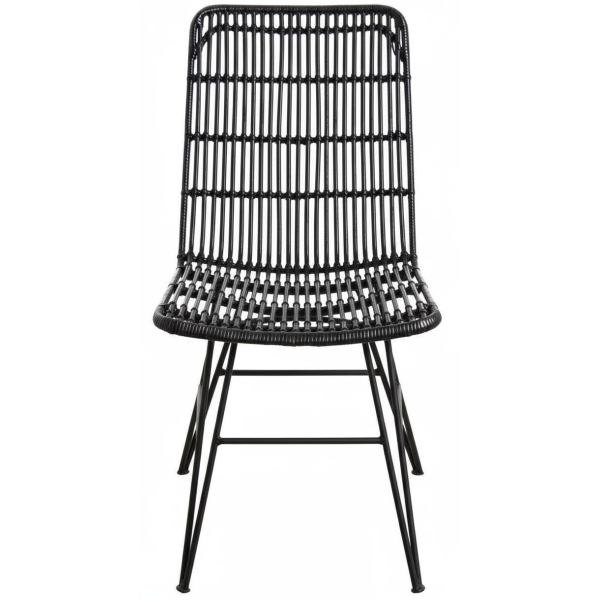 Chaise en rotin et métal Maïa - AUB-2280