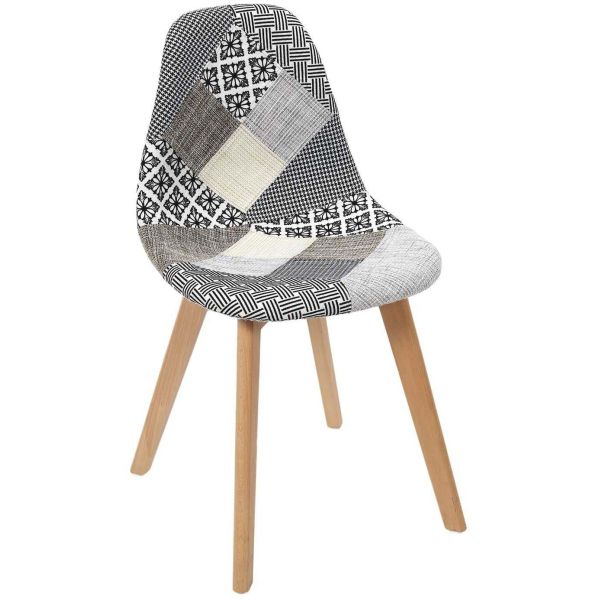 Chaise scandinave Patchwork (Lot de 2) - CMP-4448