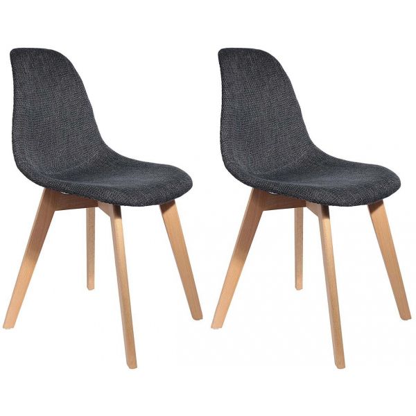 Chaise scandinave assise grosse maille (Lot de 2)