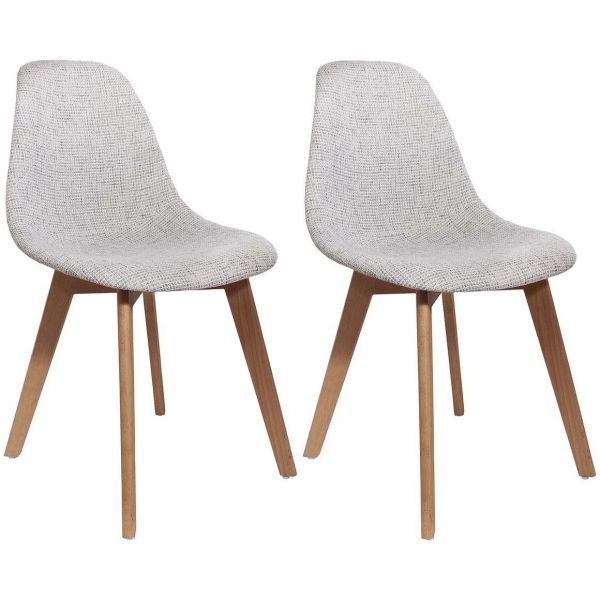 Chaise scandinave assise grosse maille (Lot de 2)