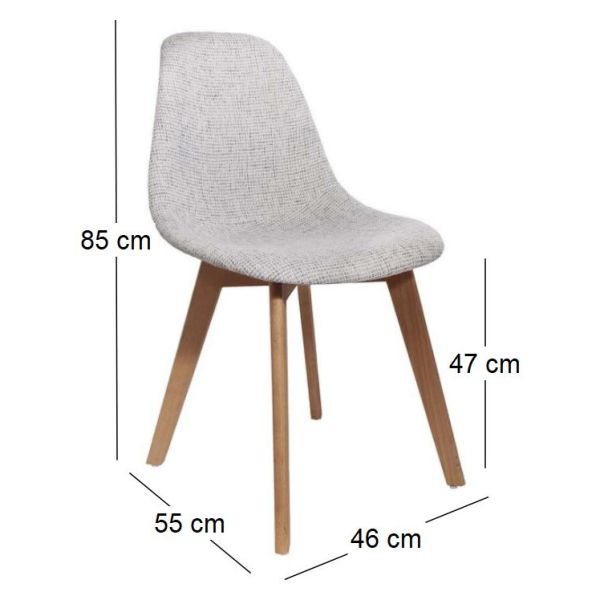 Chaise scandinave assise grosse maille (Lot de 2) - 7