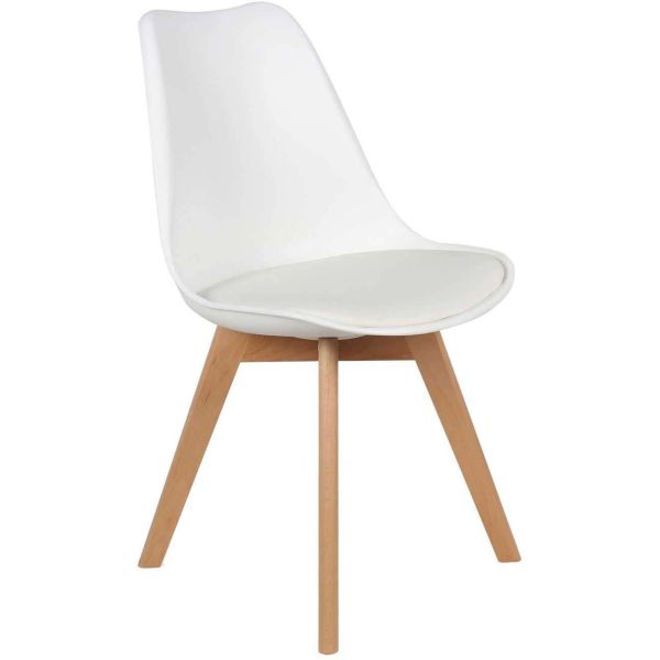 Chaise scandinave avec assise rembourrée (Lot de 2) - CMP-4439