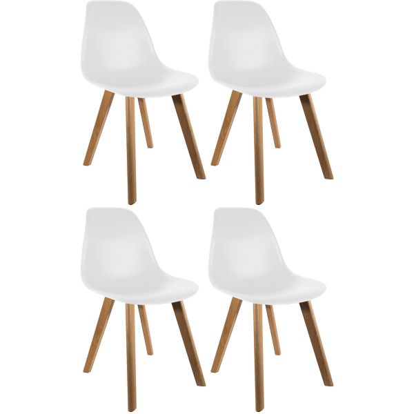 Chaise scandinave coque polypropylène (Lot de 4)