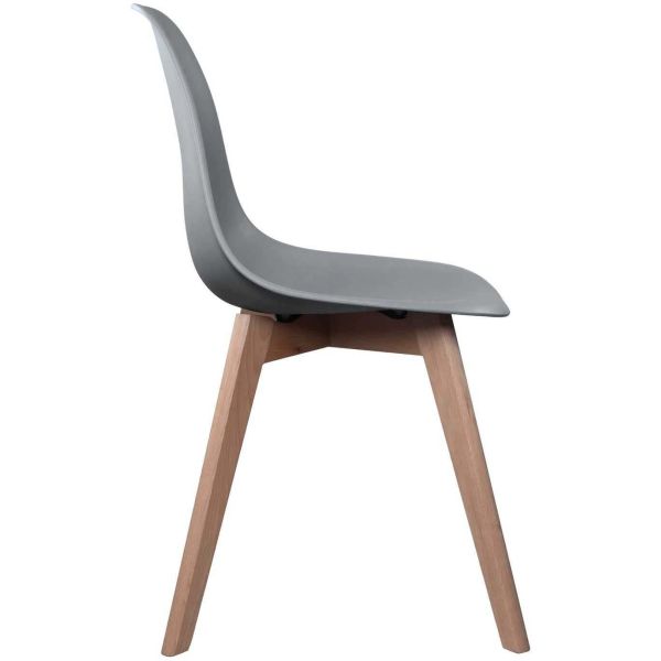 Chaise scandinave en hëtre et polypropylène (Lot de 2) - 74,90