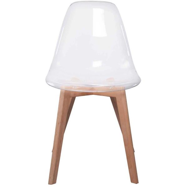 Chaise scandinave en plastique transparent (Lot de 2) - 149