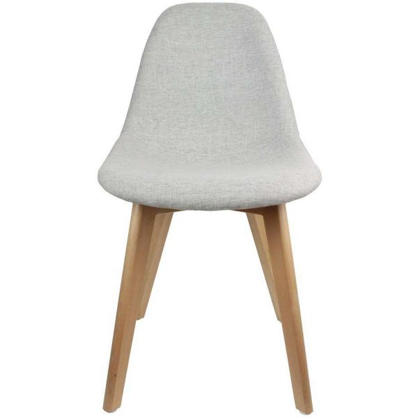 Chaise scandinave en tissu et pieds en bois - CMP-0475