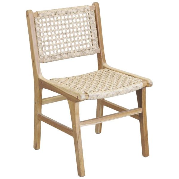 Chaise en teck naturel BAIA (Lot de 2) - AUB-6527