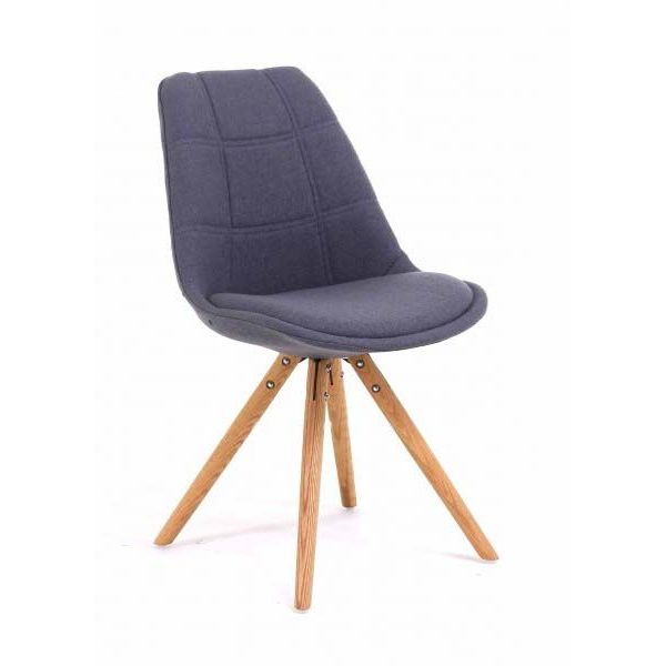 Chaise tissu et bois sweet (lot de 2) (gris)