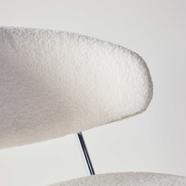 Chaise en tissu bouclette et métal Chico (Lot de 2) - 7