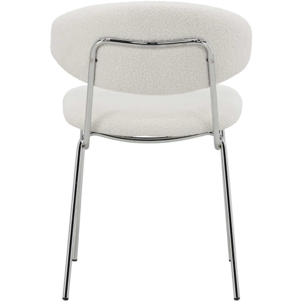Chaise en tissu bouclette et métal Chico (Lot de 2) - 6