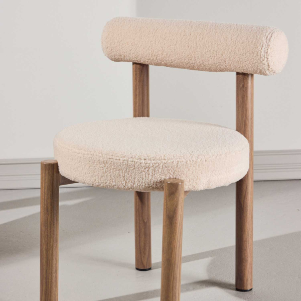 Chaise en tissu bouclette et métal Tillo (Lot de 2) - 8