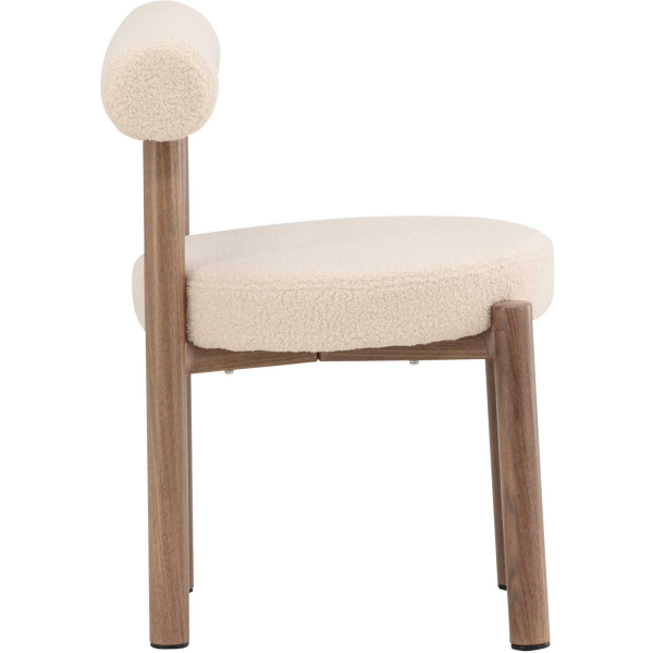 Chaise en tissu bouclette et métal Tillo (Lot de 2) - VEN-1151
