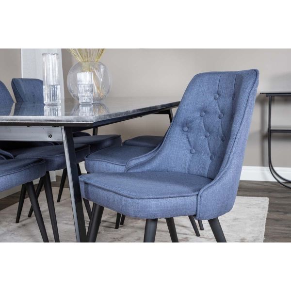 Chaise en tissu matelassé Velvet Deluxe (Lot de 2) - Venture Home