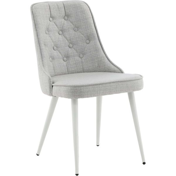 Chaise en tissu matelassé Velvet Deluxe (Lot de 2) - 5