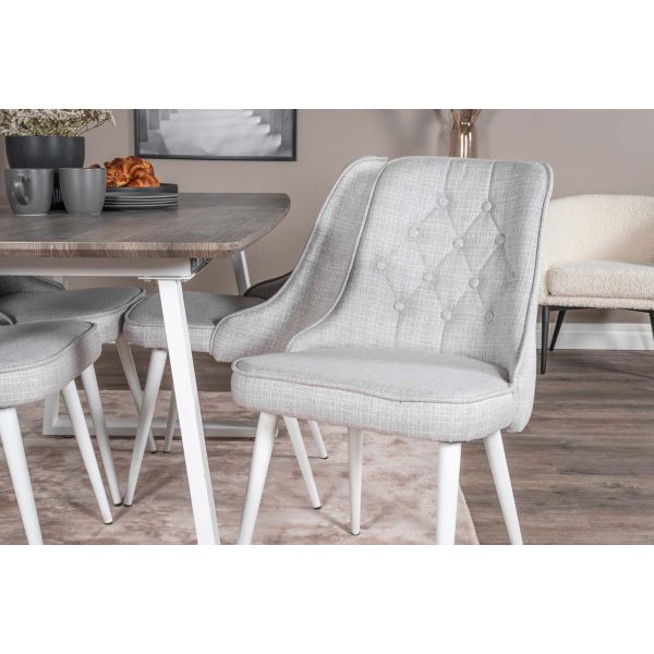 Chaise en tissu matelassé Velvet Deluxe (Lot de 2) - VENTURE HOME