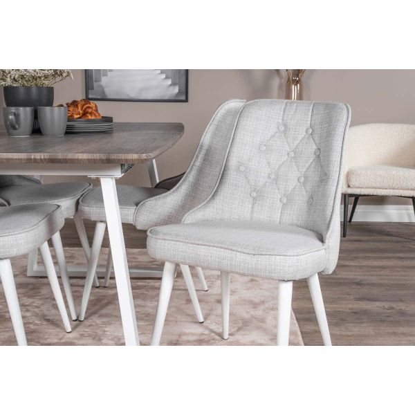 Chaise en tissu matelassé Velvet Deluxe (Lot de 2) - Venture Home