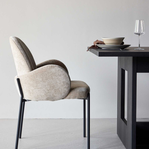Chaise en tissu et métal Blom (Lot de 2) - 8
