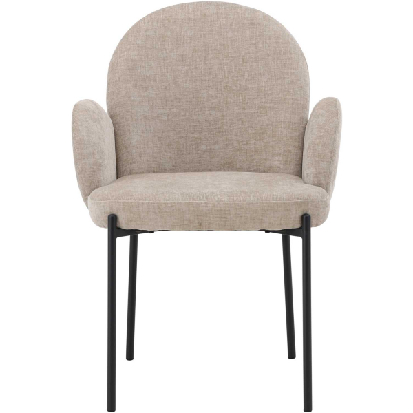 Chaise en tissu et métal Blom (Lot de 2) - VEN-1131