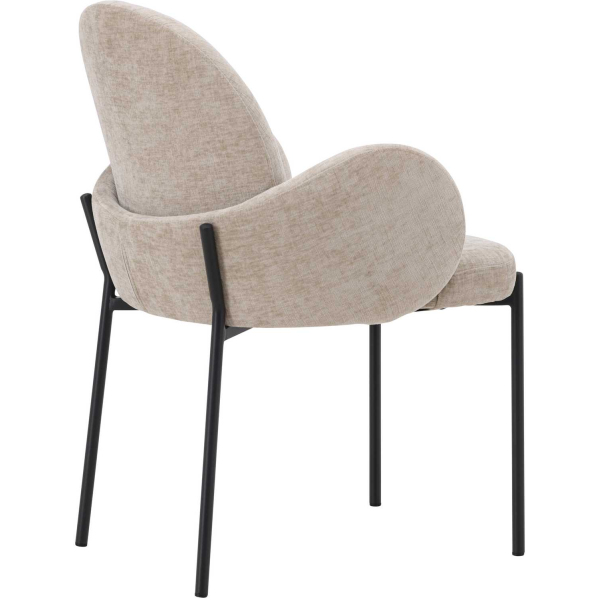 Chaise en tissu et métal Blom (Lot de 2) - 5