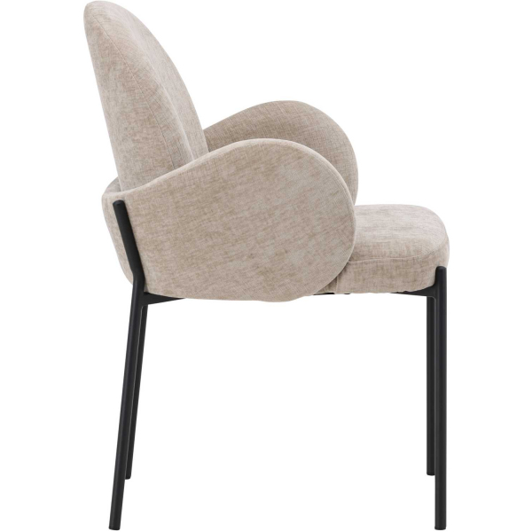 Chaise en tissu et métal Blom (Lot de 2) - 6