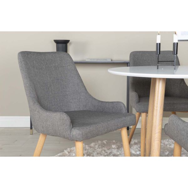 Chaise en tissu avec pieds en acier Plaza (Lot de 2) - Venture Home