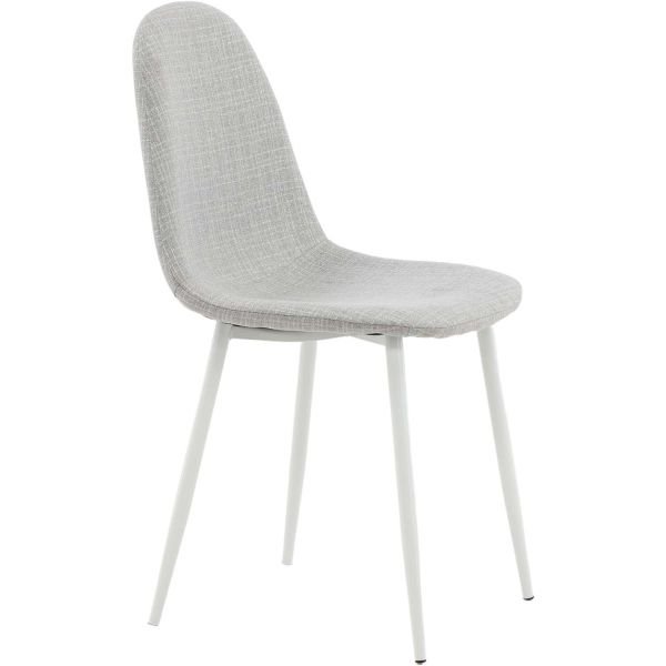 Chaise en tissu avec pieds en acier Polar (Lot de 2) - 5