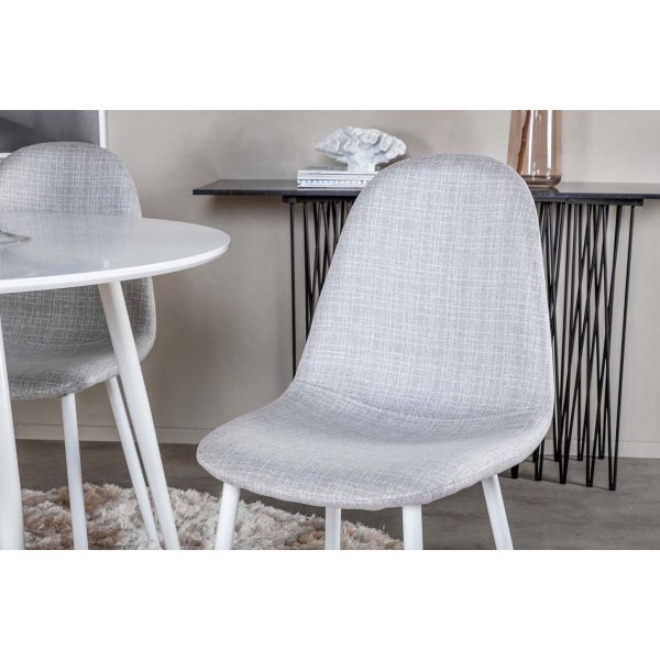 Chaise en tissu avec pieds en acier Polar (Lot de 2) - VENTURE HOME