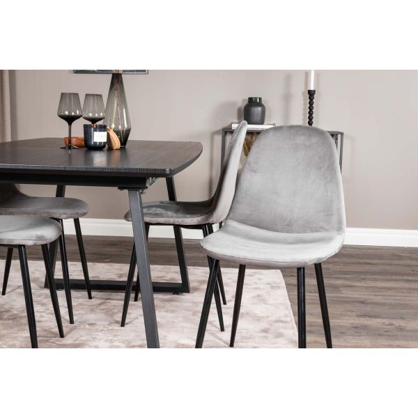Chaise en tissu avec pieds en acier Polar (Lot de 2) - VENTURE HOME