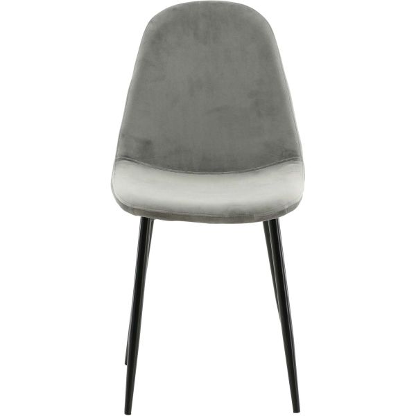 Chaise en tissu avec pieds en acier Polar (Lot de 2) - 109
