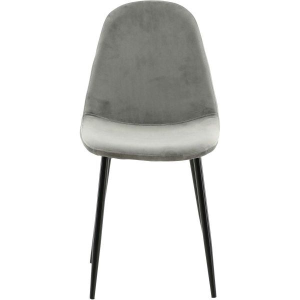 Chaise en tissu avec pieds en acier Polar (Lot de 2) - 169