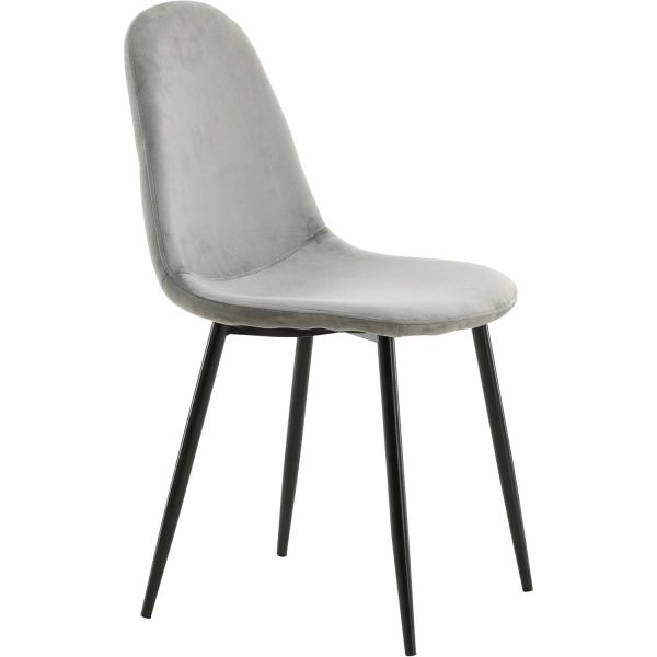 Chaise en tissu avec pieds en acier Polar (Lot de 2) - 5