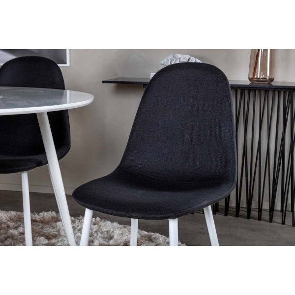 Chaise en tissu avec pieds en acier Polar (Lot de 2) - VENTURE HOME