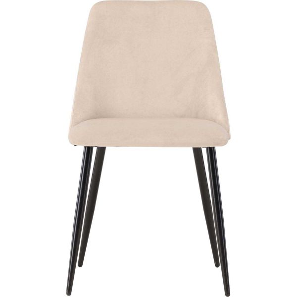 Chaise en tissus pieds en acier Night - VEN-0950