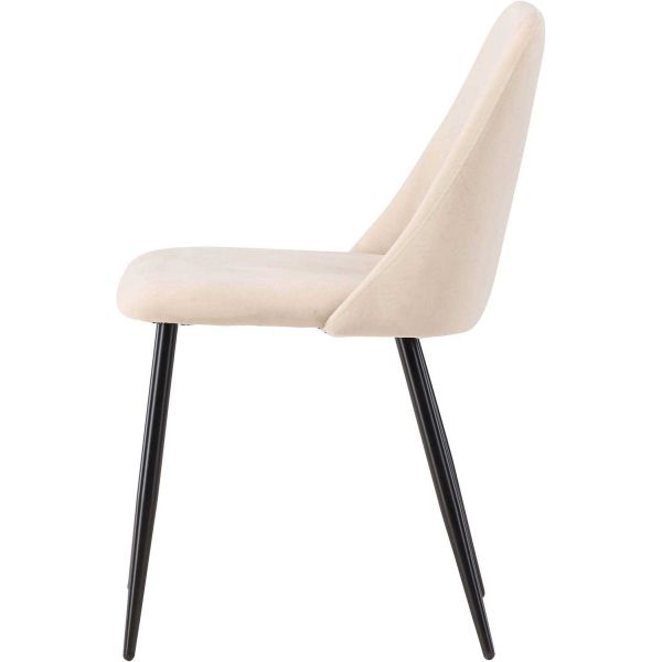 Chaise en tissus pieds en acier Night - 5